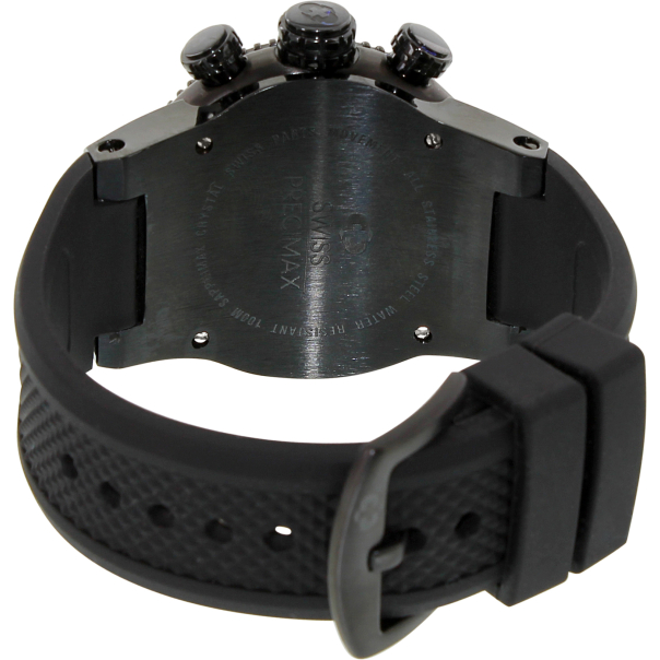 Men's Titan Elite SP12035 Black Silicone Swiss Chronograph Watch ...