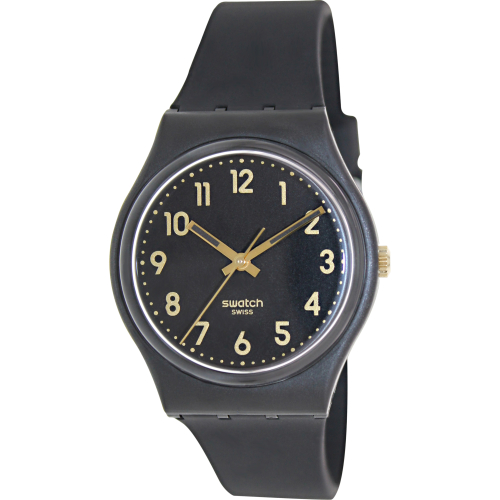 Swatch Men's Originals GB274 Black Plastic Swiss Quartz Watch