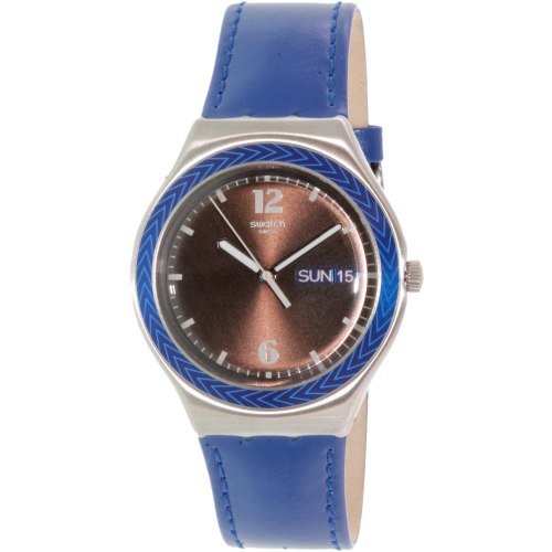 Swatch Men's Irony YGS774 Blue Leather Swiss Quartz Watch