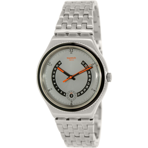 Swatch Men's Irony YWS405G Silver Stainless-Steel Swiss Quartz Watch