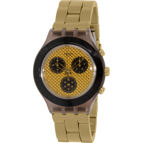 Swatch Men's Irony SVCM4010AG Gold Plastic Swiss Quartz Watch