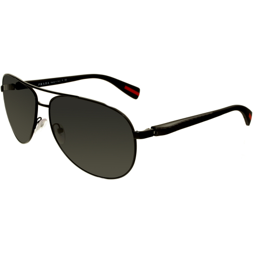 Prada Men's PS51OS-1BO1A1-62 Black Aviator Sunglasses