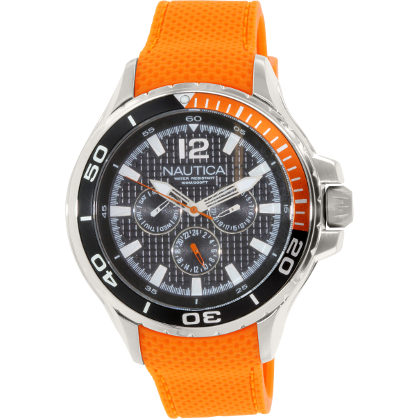 nautica watches nst 02 watches nautica men s nst 02 n17614g orange ...