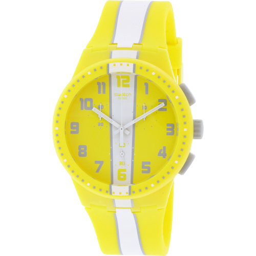 Swatch Men's Originals SUSJ100 Yellow Rubber Swiss Quartz Watch