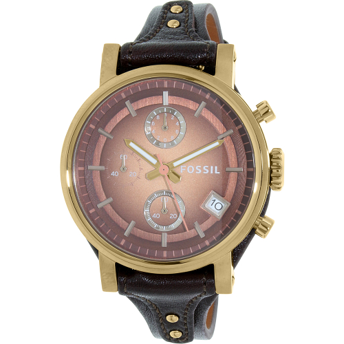 UPC 796483211070 product image for Fossil Women's Original Boyfriend ES3907 Brown Leather Quartz Watch | upcitemdb.com