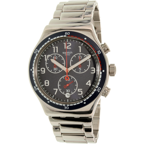 Swatch Men's Chrono YVS426G Silver Stainless-Steel Swiss Quartz Watch