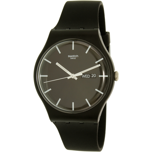 Swatch Men's New Gent SUOB720 Black Silicone Swiss Quartz Watch