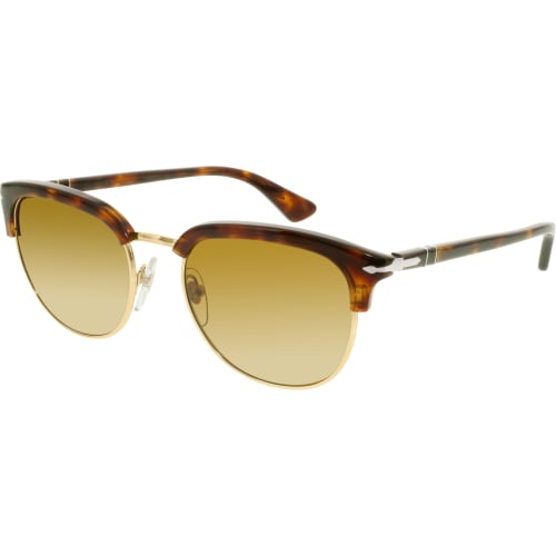 Persol Men's PO3105S-24/33-51 Tortoiseshell Round Sunglasses