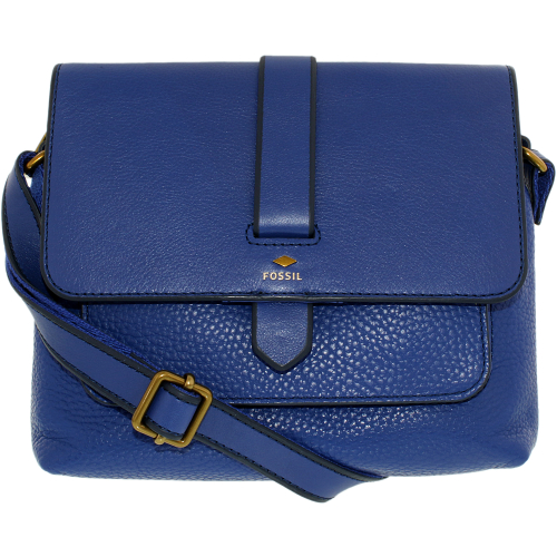 UPC 723764504651 product image for Fossil Women's Small Kinley Crossbody Leather Cross-Body Satchel - Sapphire | upcitemdb.com