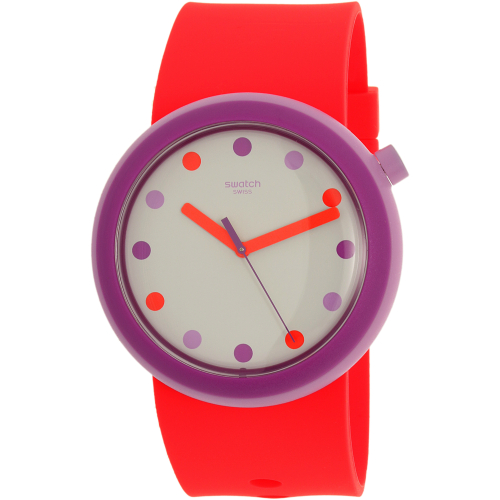 Swatch Men's Originals PNP100 Pink Silicone Swiss Quartz Watch