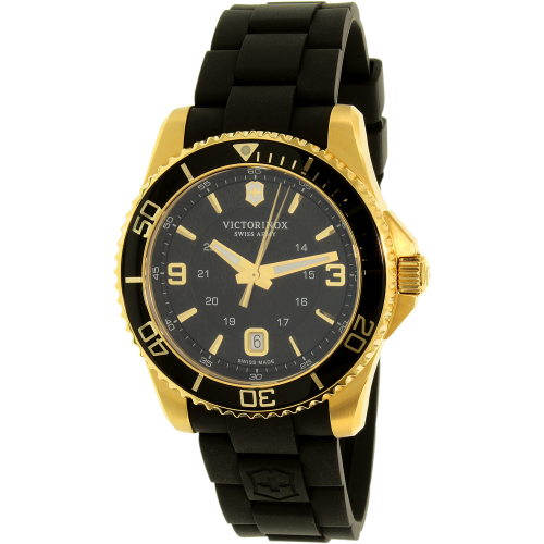 's 249101 Black Silicone Swiss Quartz Watch