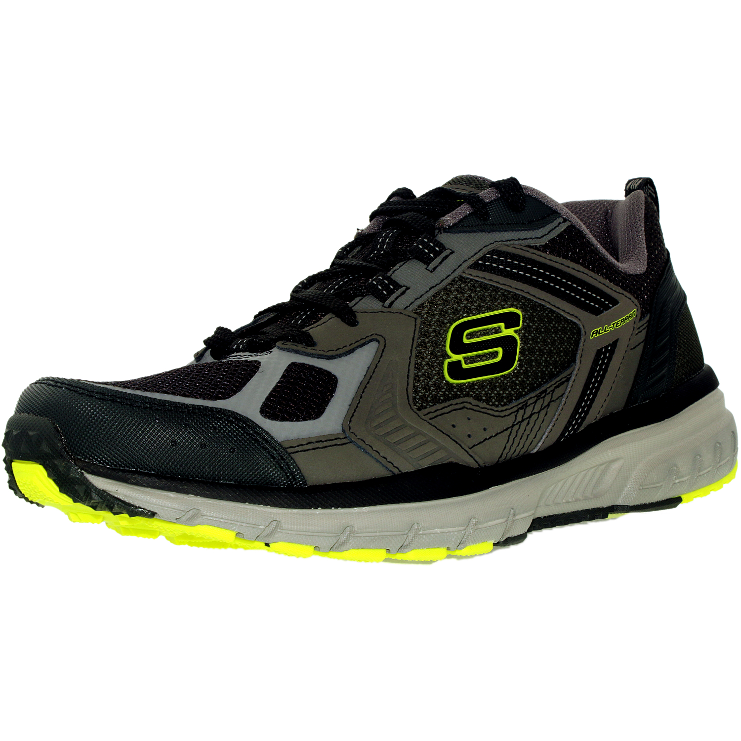 Color:Charcoal/Lime:Skechers Men's Geo Trek Pro Force Ankle-High Tennis Shoe