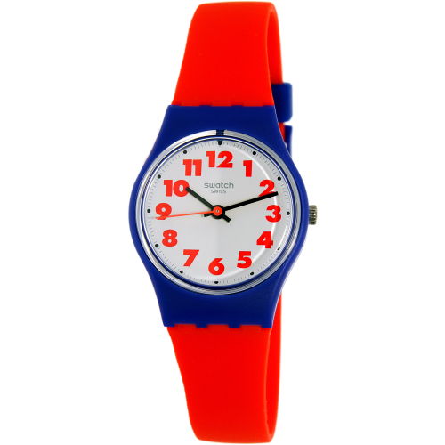 Swatch Women's Originals LS116 Red Rubber Swiss Quartz Watch