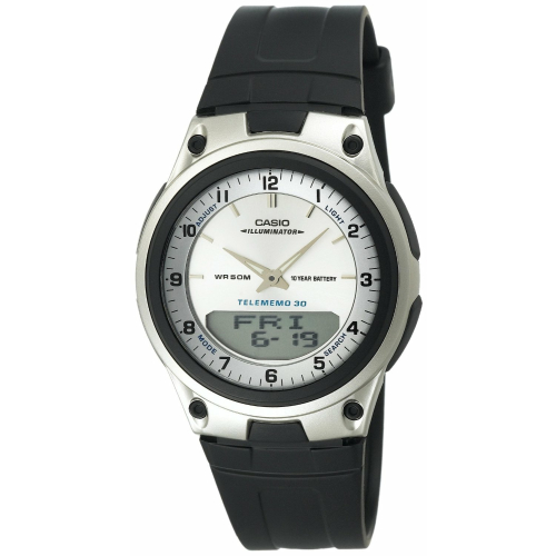 Casio Men's Core AW80-7AV Black Resin Analog Quartz Watch