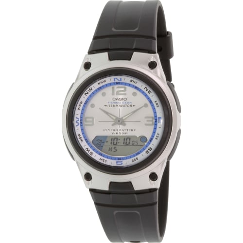 Casio Men's Core AW82-7AV Silver Resin Analog Quartz Watch
