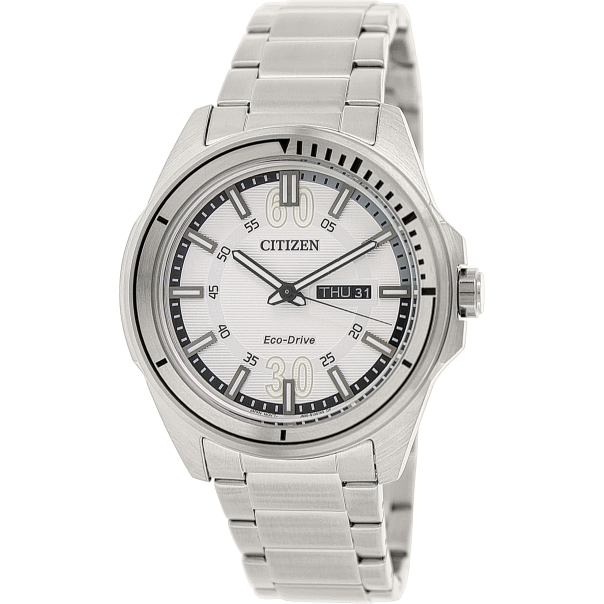 Citizen Men's Eco-Drive AW0030-55A Silver Stainless-Steel Eco-Drive Watch