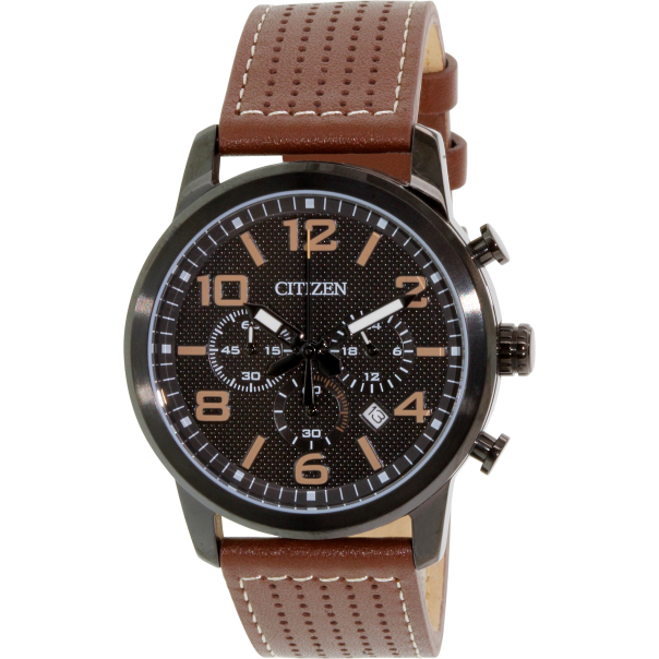 Citizen Men's Chronograph AN8055-06E Brown Leather Quartz Watch