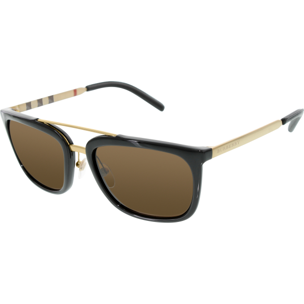 Burberry Men's BE4167Q-300173-57 Black Square Sunglasses