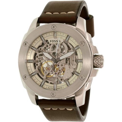 Fossil Men's ME3083 Brown Leather Swiss Automatic Watch