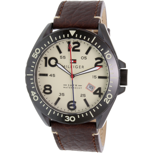 Tommy Hilfiger Men's 1791133 Brown Leather Quartz Watch