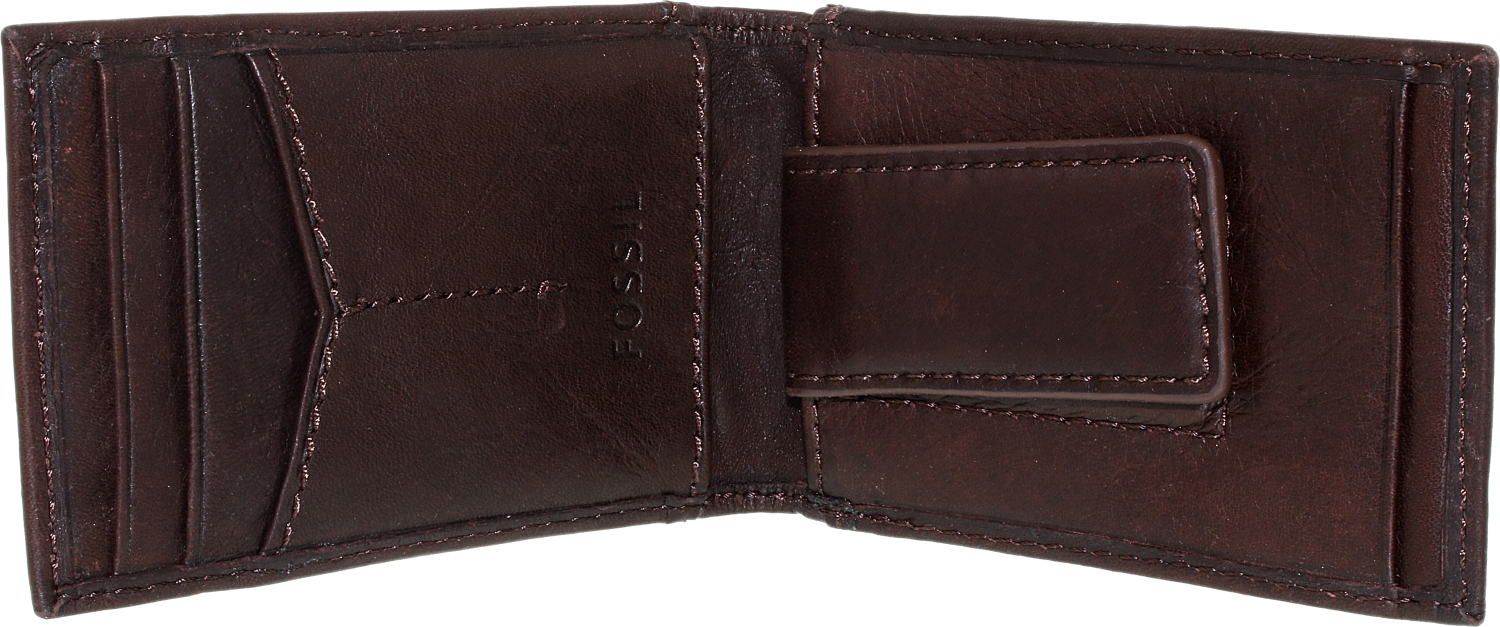 Fossil Men&#39;s Ingram Money Clip Bifold Leather Wallet Baguette | eBay