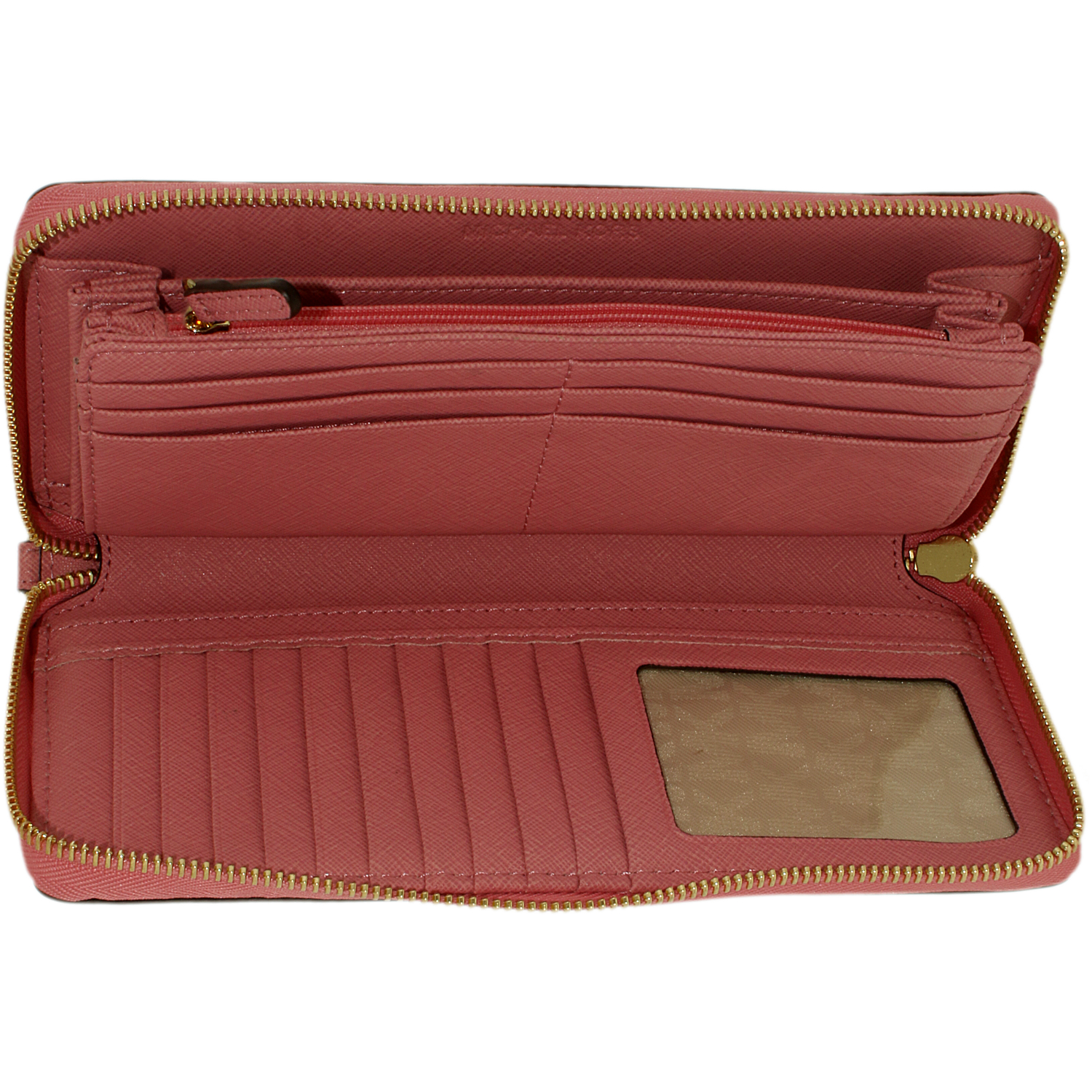 Michael Kors Women&#39;s Jet Set Travel Leather Continental Wallet Leather Wristlet | eBay