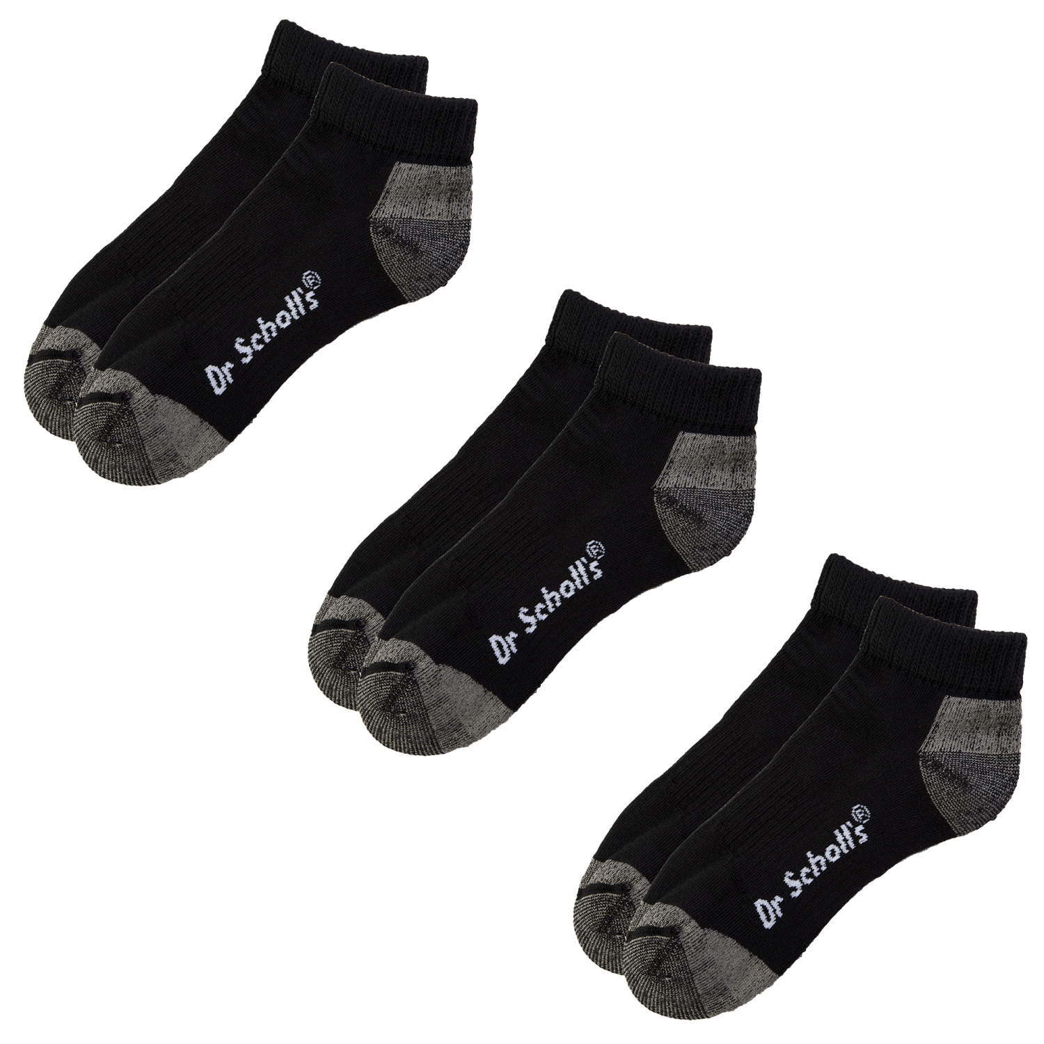 Scholls Women's Tri-Zone Comfort Low Cut Socks 3 Pack Apparel Details about   Dr