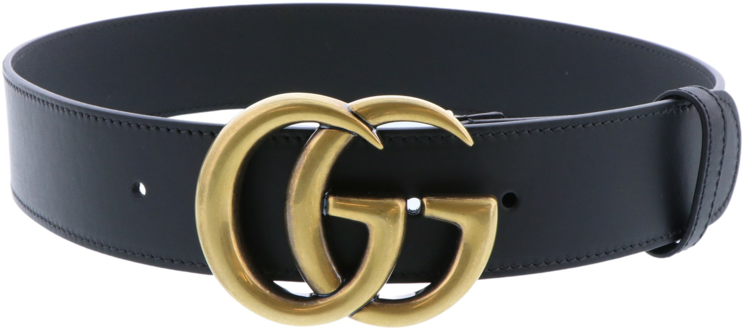 gucci women's leather belt with double g buckle
