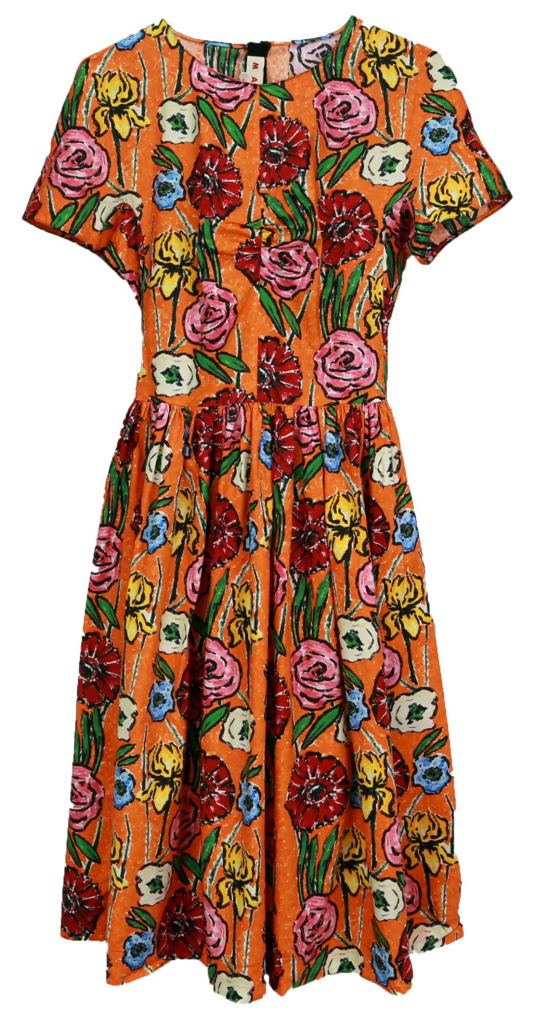 Pre-owned Marni Women's Liberdade Poplin Dress In Carrot