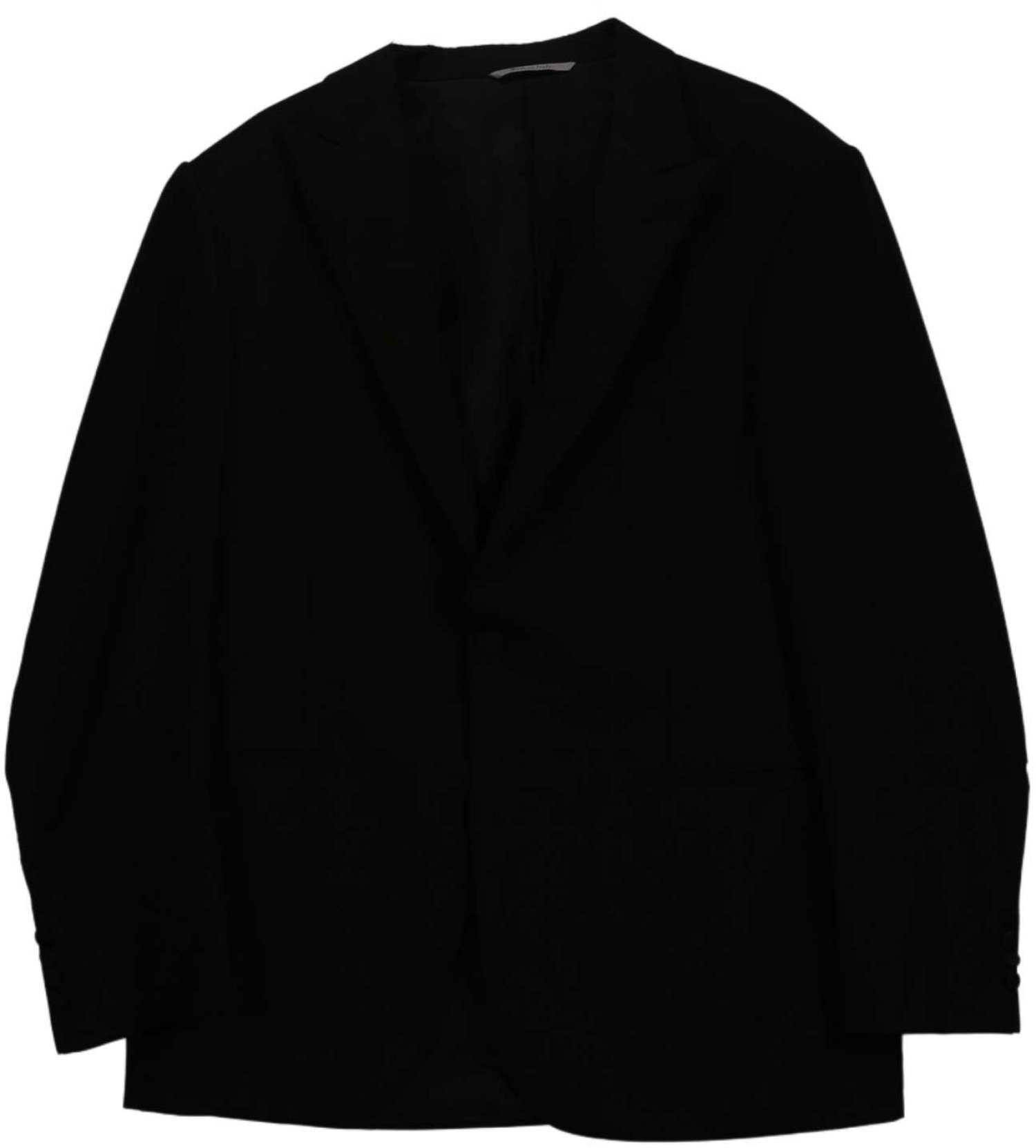 Pre-owned Canali Men's Classic Fit Solid Wool Suit Jacket Dress In Black
