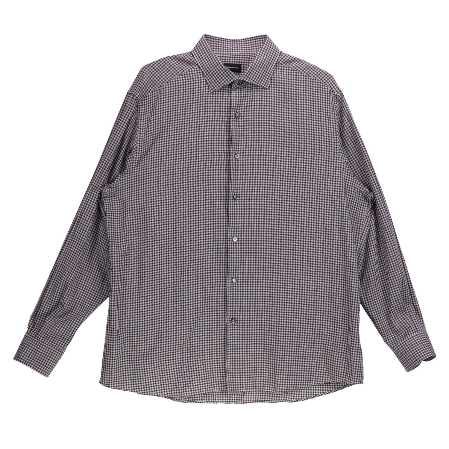 Zegna Men's Checkered Long Sleeve Dress Shirt | eBay